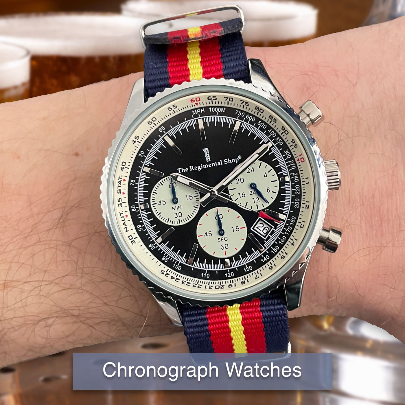 Chronograph Military Watch Regimental Watch Strap, Regimental Chronograph Watch G10 Watch Strap, Military Chronograph, Regimental Chronograph Watch