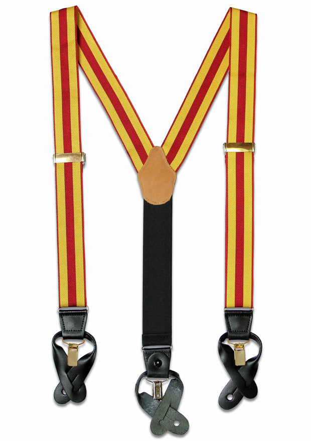 9th/12th Royal Lancers Braces Braces The Regimental Shop Yellow/Red one size fits all 