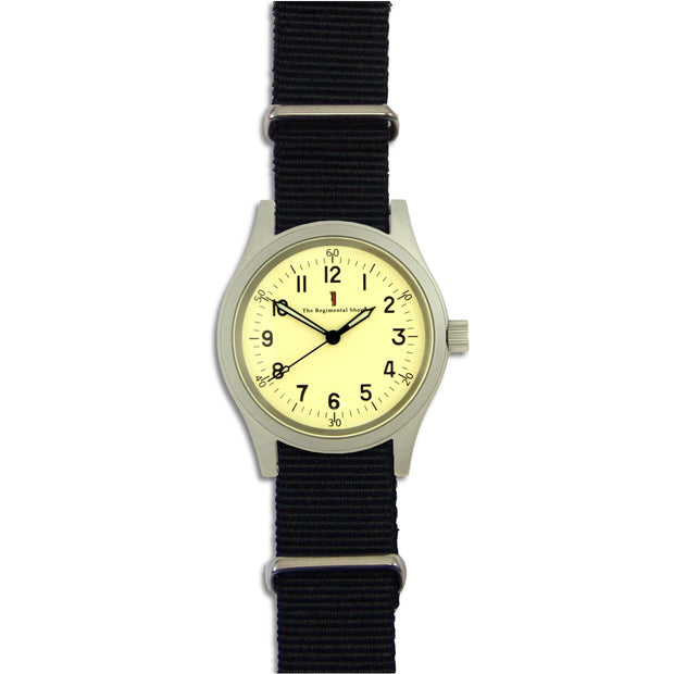 M120 Watch with Black Strap M120 Watch The Regimental Shop Silver/Yellow/Black  