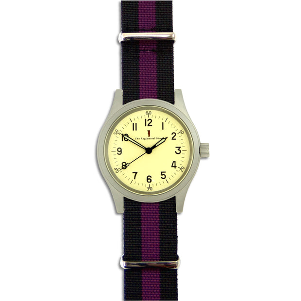 M120 Watch with Black and Purple Strap M120 Watch The Regimental Shop Silver/Yellow/Black/Purple  