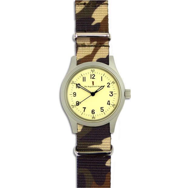M120 Watch with Camouflage Strap M120 Watch The Regimental Shop Silver/Yellow/Camo  