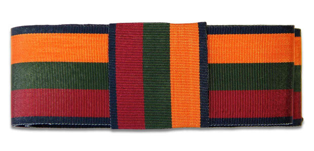 Duke of Lancaster's Regiment Ribbon for any brimmed hat Ribbon for hat The Regimental Shop 75cm (30") with Loop Blue/Orange/Green/Red 