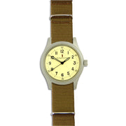 M120 Watch with Khaki Strap M120 Watch The Regimental Shop Silver/Yellow/Khaki  