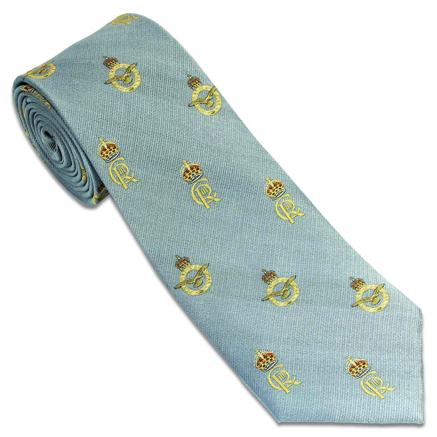 King Charles III Coronation Tie (Silk) - Royal Air Force Tie, Silk The Regimental Shop Sky Blue/Gold one size fits all 