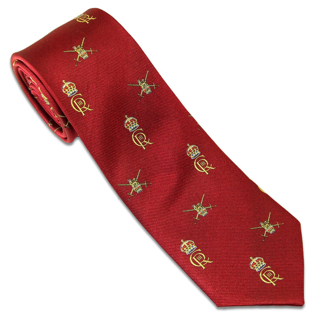 King Charles III Coronation Tie (Silk) - British Army Tie, Silk The Regimental Shop Red/Gold one size fits all 
