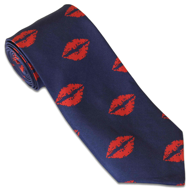 Kissing Lips Tie (Silk) Tie, Silk, Woven The Regimental Shop Blue/Red one size fits all 