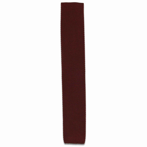Maroon Knitted Tie (Silk) Tie, Silk, Woven The Regimental Shop   