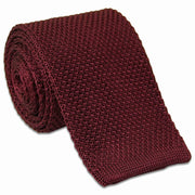 Maroon Knitted Tie (Silk) Tie, Silk, Woven The Regimental Shop Maroon one size fits all 