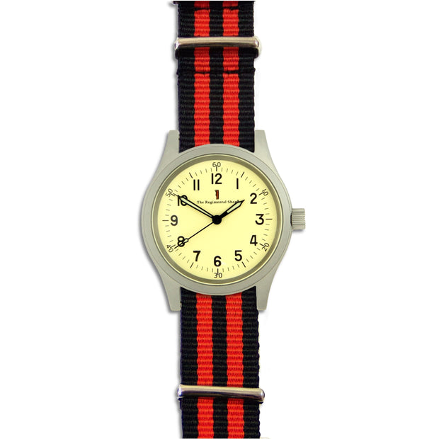 NATO (Red Stripes) M120 Watch M120 Watch The Regimental Shop Silver/Yellow/Black/Red  