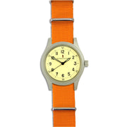 M120 Watch with Orange Strap M120 Watch The Regimental Shop Silver/Yellow/Orange  