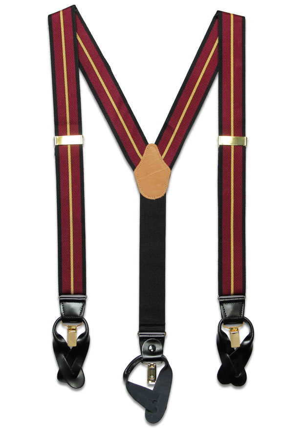 Prince of Wales's Own Regiment of Yorkshire Braces Braces The Regimental Shop Black/Maroon/Yellow one size fits all 