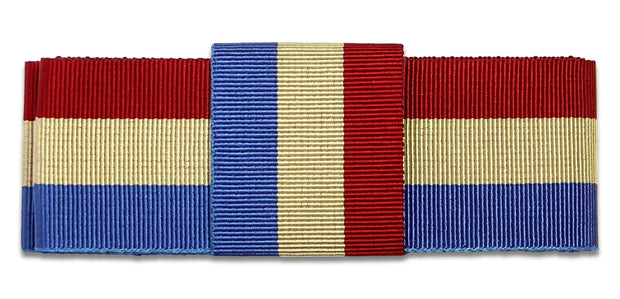 Queen's Dragoon Guards (SAG) Ribbon for any brimmed hat Ribbon for hat The Regimental Shop 75cm (30") with Loop Blue/Red/Buff 