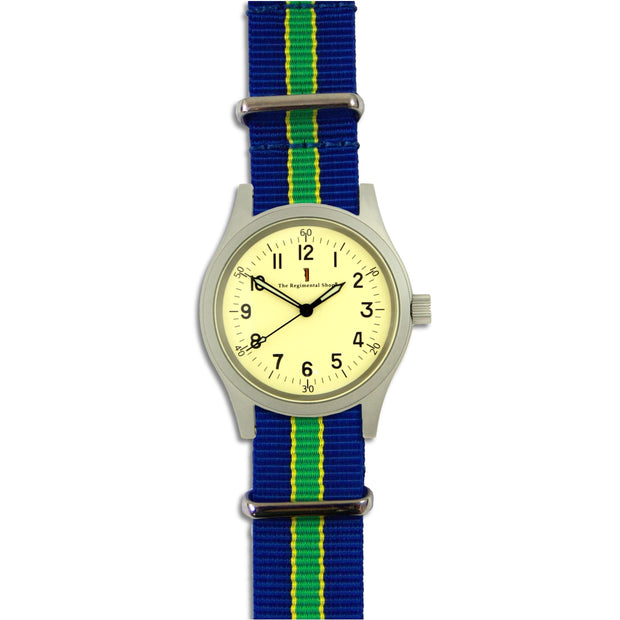 Queen's Royal Hussars M120 Watch M120 Watch The Regimental Shop Silver/Yellow/Blue/Green/Yellow  