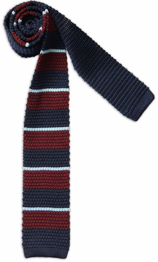 Royal Air Force (RAF) Knitted Silk Tie Knitted Silk Tie The Regimental Shop Blue/Maroon one size fits all 