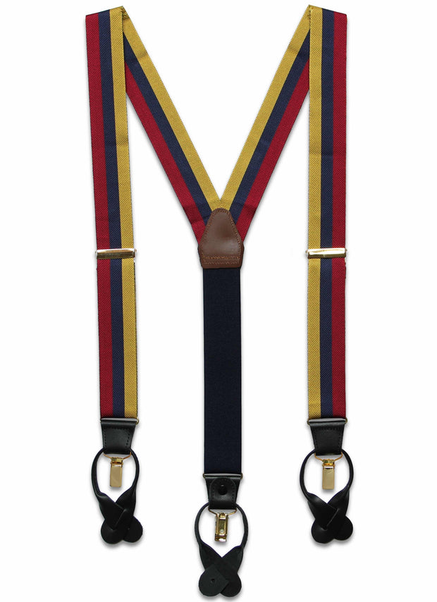 Royal Army Medical Corps (RAMC) Braces Braces The Regimental Shop Maroon/Blue/Yellow one size fits all 