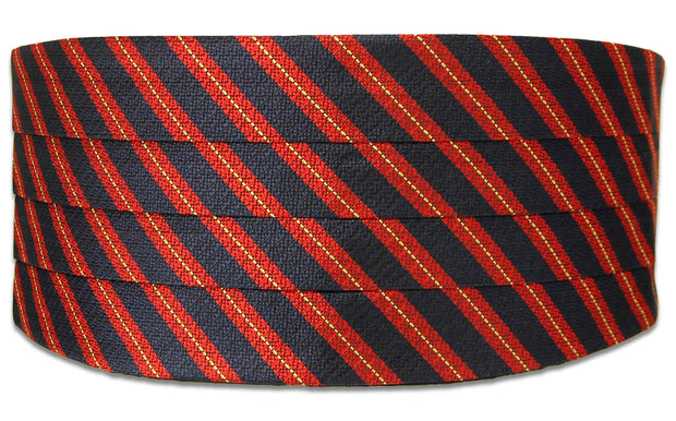 Royal Anglian Regiment Silk Non Crease Cummerbund Cummerbund, Silk Non Crease The Regimental Shop Blue/Red/Yellow one size fits all 