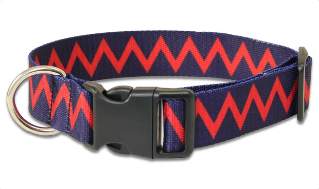 Royal Artillery Wide Dog Collar Dog Collar - Wide The Regimental Shop 30cm - 52cm Blue/Red 