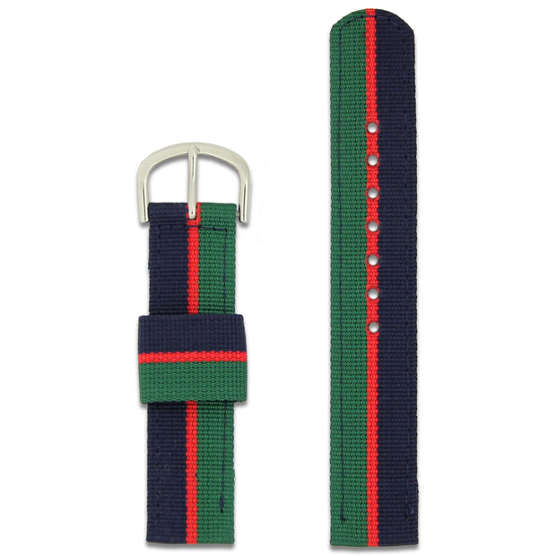 Royal Welsh Two Piece Watch Strap Two Piece Watch Strap The Regimental Shop Blue/Red/Green one size fits all 