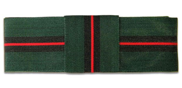The Royal Yorkshire Regiment Ribbon for any brimmed hat Ribbon for hat The Regimental Shop 75cm (30") with Loop Green/Black/Red 