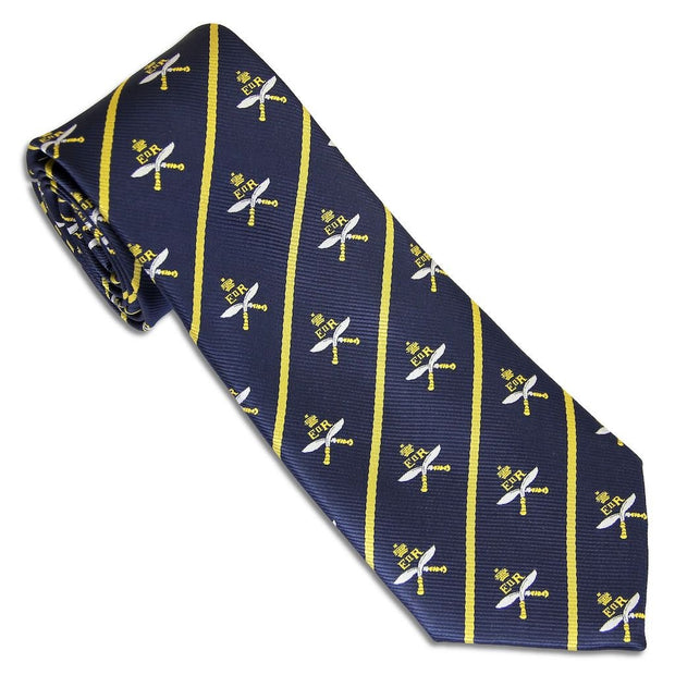 10 QOGLR (Queen's Own Gurkha Logistic Regiment) Tie (Polyester) Tie, Polyester The Regimental Shop Blue/Yellow/Silver one size fits all 