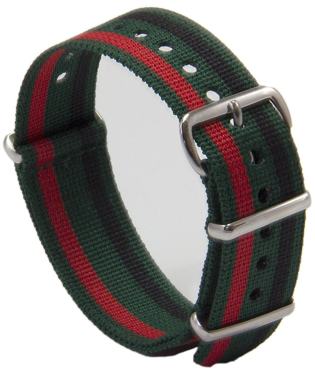 Royal Green Jackets G10 Watch Strap Watch Strap, G10 The Regimental Shop Green/Red/Black one size fits all 