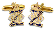 13th/18th Royal Hussars T-Bar Cufflinks Cufflinks, T-bar The Regimental Shop Gold/Blue/White One size fits all 