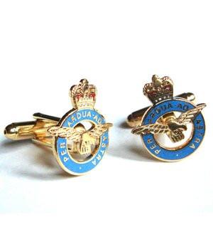 Royal Air Force (RAF) Cufflinks Cufflinks, T-bar The Regimental Shop Gold/Blue one size fits all 