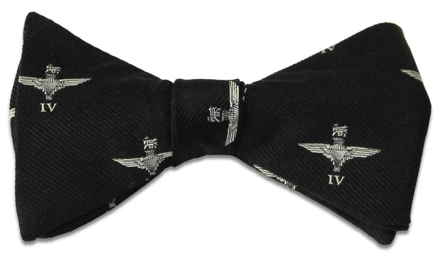 4 Parachute Regiment Silk (Self Tie) Bow Tie Bowtie, Silk The Regimental Shop Black/Silver one size fits all 