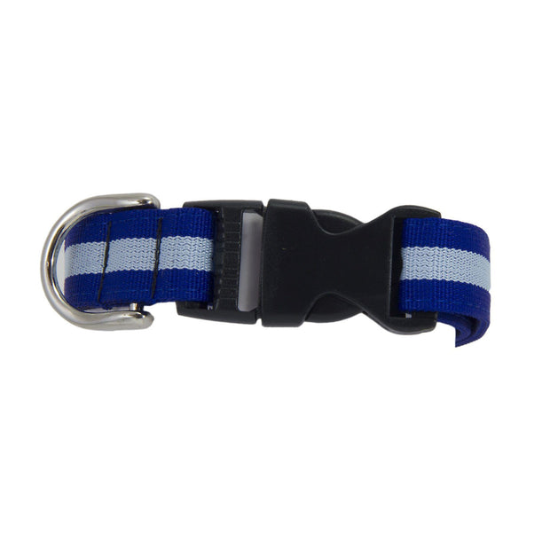 Light and Dark Blue Striped Dog Collar Dog Collar The Regimental Shop   