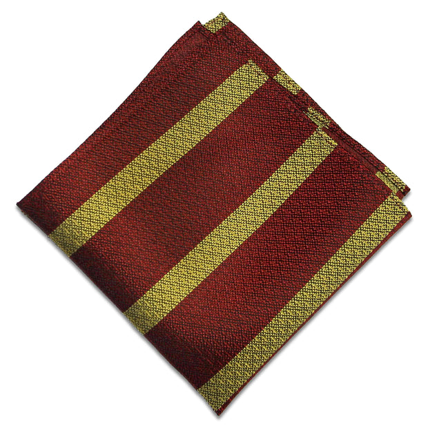 9th/12th Royal Lancers Silk Non Crease Pocket Square Pocket Square The Regimental Shop Maroon/Gold one size fits all 