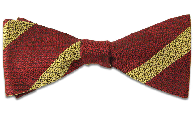 9th/12th Royal Lancers Silk Non Crease (Self Tie) Bow Tie Bowtie, Silk The Regimental Shop Maroon/Gold one size fits all 