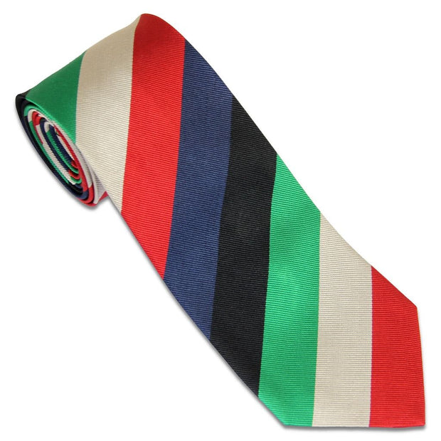 9th Regiment RLC Tie (Silk) Tie, Silk, Woven The Regimental Shop Black/Green/Red/Blue/White one size fits all 