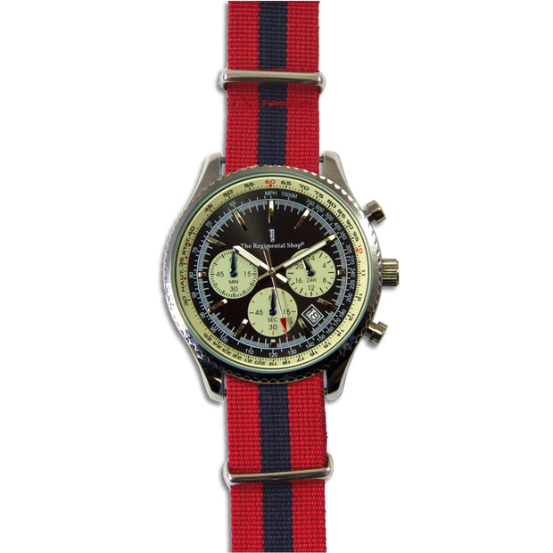 Adjutant General's Corps Military Chronograph Watch Chronograph The Regimental Shop Red/Blue/Black/Silver  