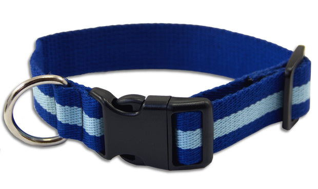 Army Air Corps (AAC) Wide Dog Collar Dog Collar - Wide The Regimental Shop Small: 30cm - 43cm Light Blue/Dark Blue 