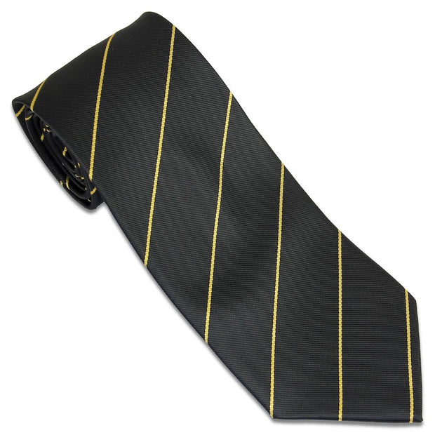 Bedfordshire & Hertfordshire Regiment Tie (Polyester) Tie, Polyester The Regimental Shop Black/Yellow one size fits all 