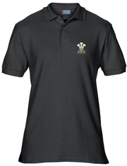 Royal Welsh Regiment Polo Shirt Clothing - Polo Shirt The Regimental Shop 36" (S) Black 
