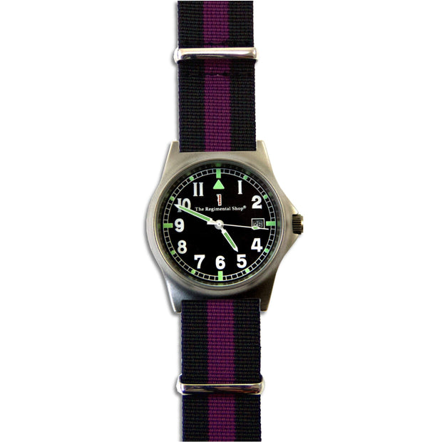 G10 Military Watch with Black and Purple Strap G10 Watch The Regimental Shop   