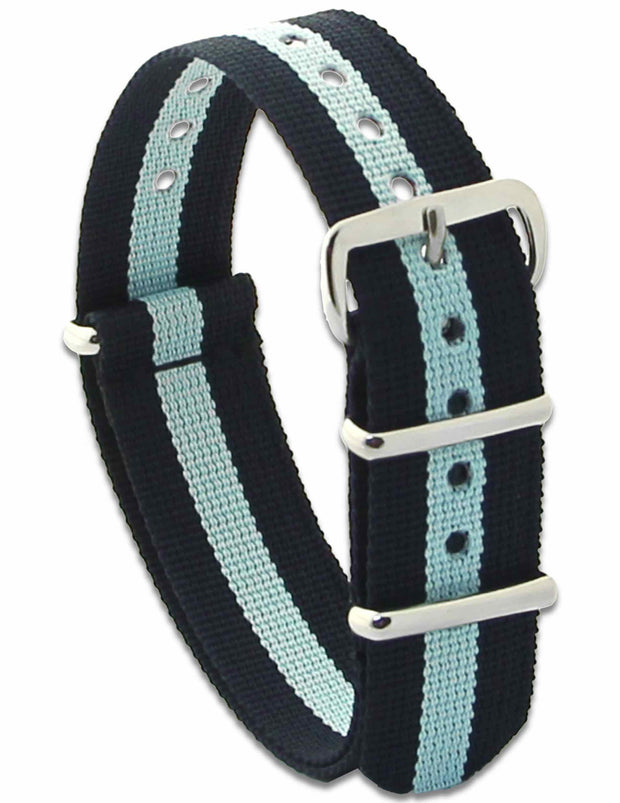 Blue Striped G10 Watch Strap Watch Strap, G10 The Regimental Shop Dark Blue/Light Blue one size fits all 