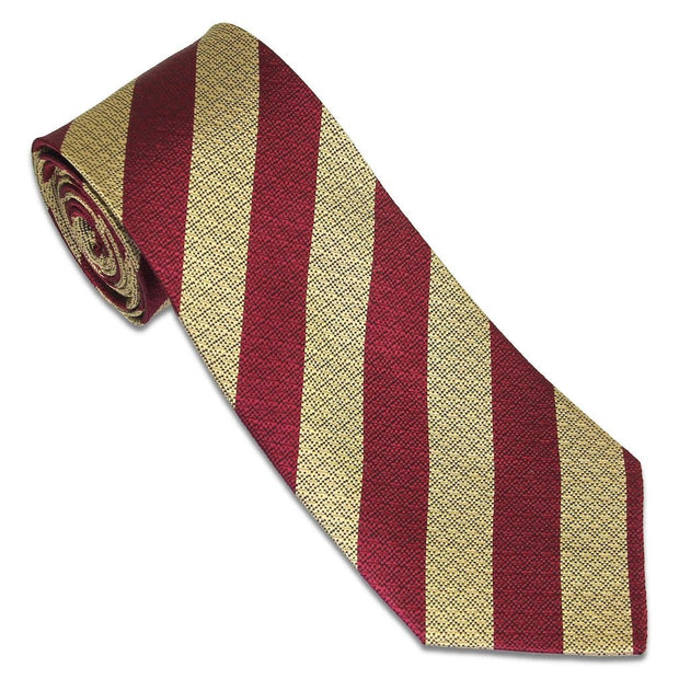 Cheshire Regiment Tie (Silk Non Crease) Tie, Silk Non Crease The Regimental Shop Maroon/Buff one size fits all 