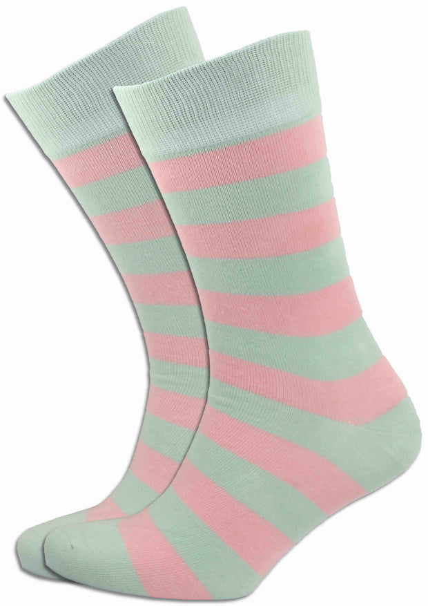 Cucumber Green and Salmon Pink Socks Socks The Regimental Shop Cucumber Green and Salmon Pink One size fits all 
