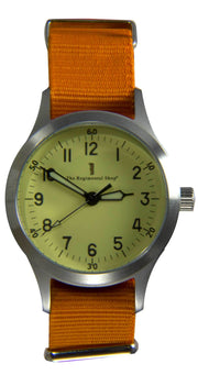 "Decade" Military Watch with Orange Strap Decade Watch The Regimental Shop   