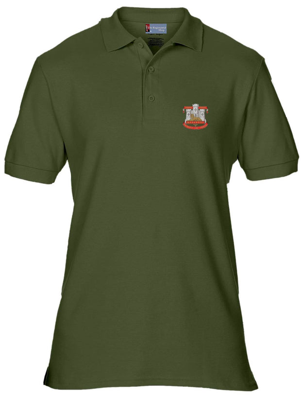 Devonshire And Dorset Regiment Polo Shirt Clothing - Polo Shirt The Regimental Shop 36" (S) Olive Green 