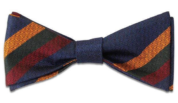 Duke of Lancaster's Regiment Silk Non Crease Self Tie Bow Tie - original design Bowtie, Silk The Regimental Shop Blue/Orange/Green/Maroon one size fits all 