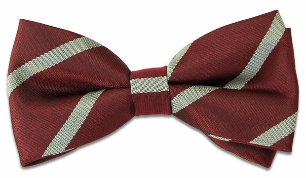 Duke of Wellington's Regiment Polyester (Pretied) Bow Tie Bowtie, Polyester The Regimental Shop Maroon/Silver one size fits all 