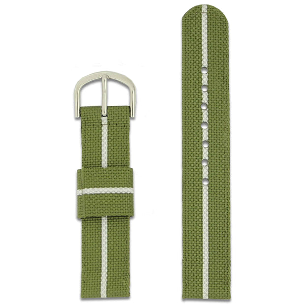 The Green Howards Two Piece Watch Strap Two Piece Watch Strap The Regimental Shop Green/White one size fits all 