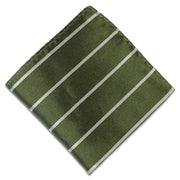Green Howards Silk Pocket Square Pocket Square The Regimental Shop Green/Silver one size fits all 