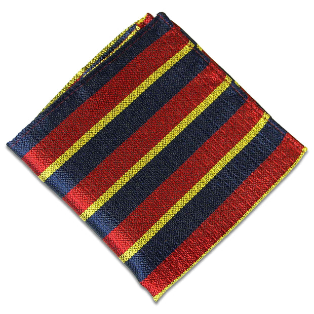 Honourable Artillery Company Medal Colours Silk Non Crease Pocket Square Pocket Square The Regimental Shop Blue/Red/Yellow one size fits all 