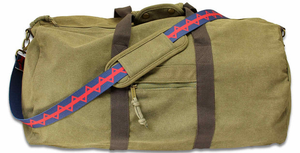 Honourable Artillery Company (HAC) Canvas Holdall Bag Holdall Bag The Regimental Shop Vintage Military Green  