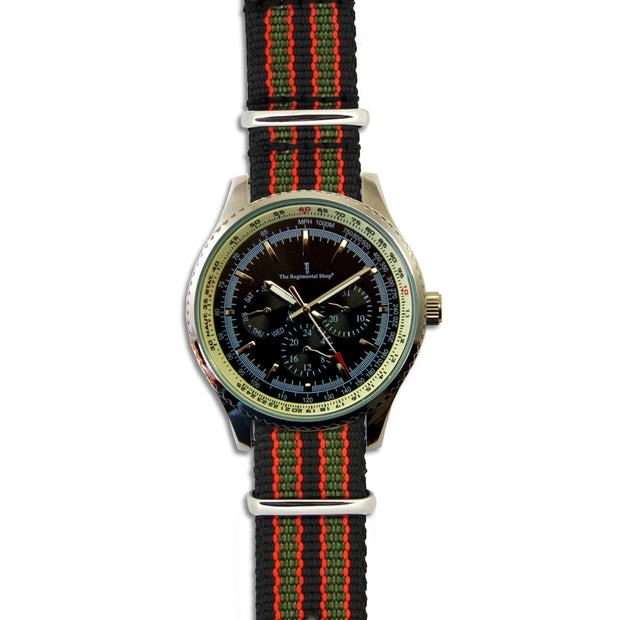 James Bond Military Multi Dial Watch Multi Dial The Regimental Shop Black/Green/Red one size fits all 
