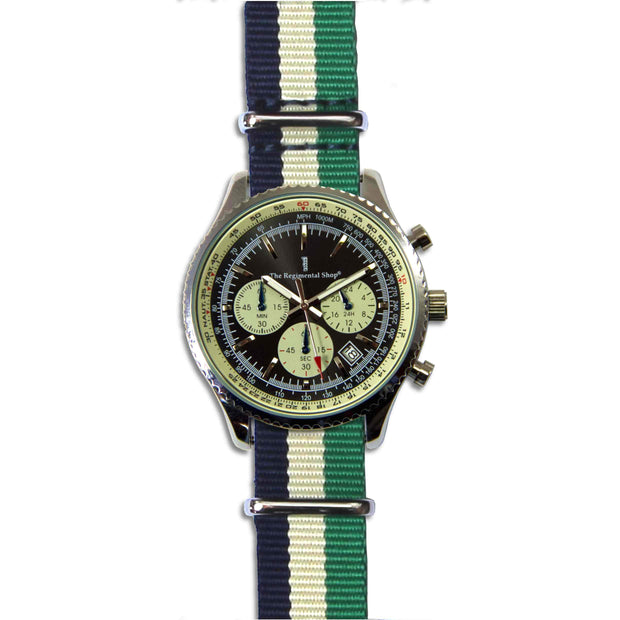 King's Own Yorkshire Light Infantry (KOYLI) Military Chronograph Watch Chronograph The Regimental Shop Navy Blue/Buff/Green one size fits all 
